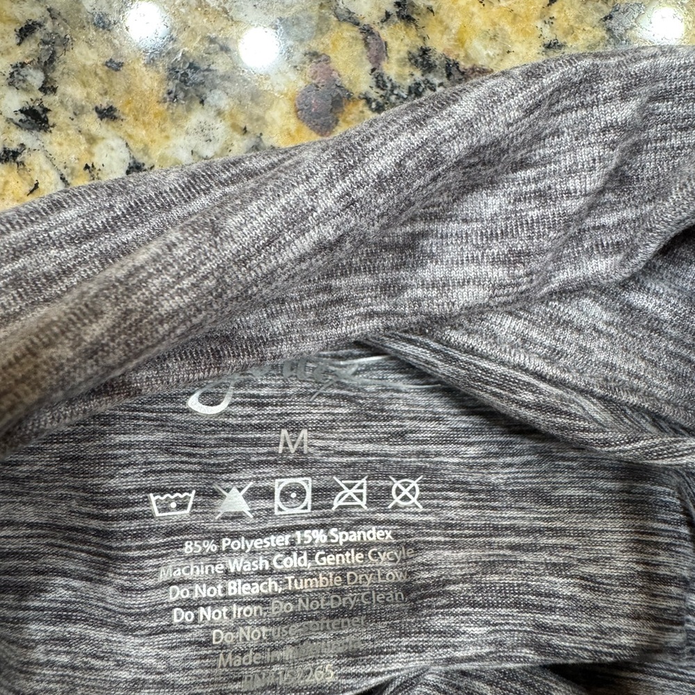 Gottex Heather Gray Women's mock neck zip jacket - Picture 4 of 4